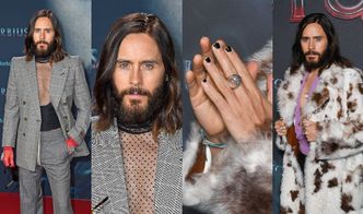 50-letni Jared Leto walczy o uwagę w dwóch KRZYKLIWYCH stylizacjach na premierach filmu "Morbius" (ZDJĘCIA)