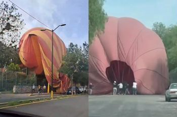 Balon z gorącym powietrzem zawisł na liniach energetycznych. 12 osób rannych