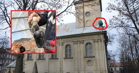 Tajemnicze odkrycie w centrum Lublina. Ktoś schował to na dachu koscioła