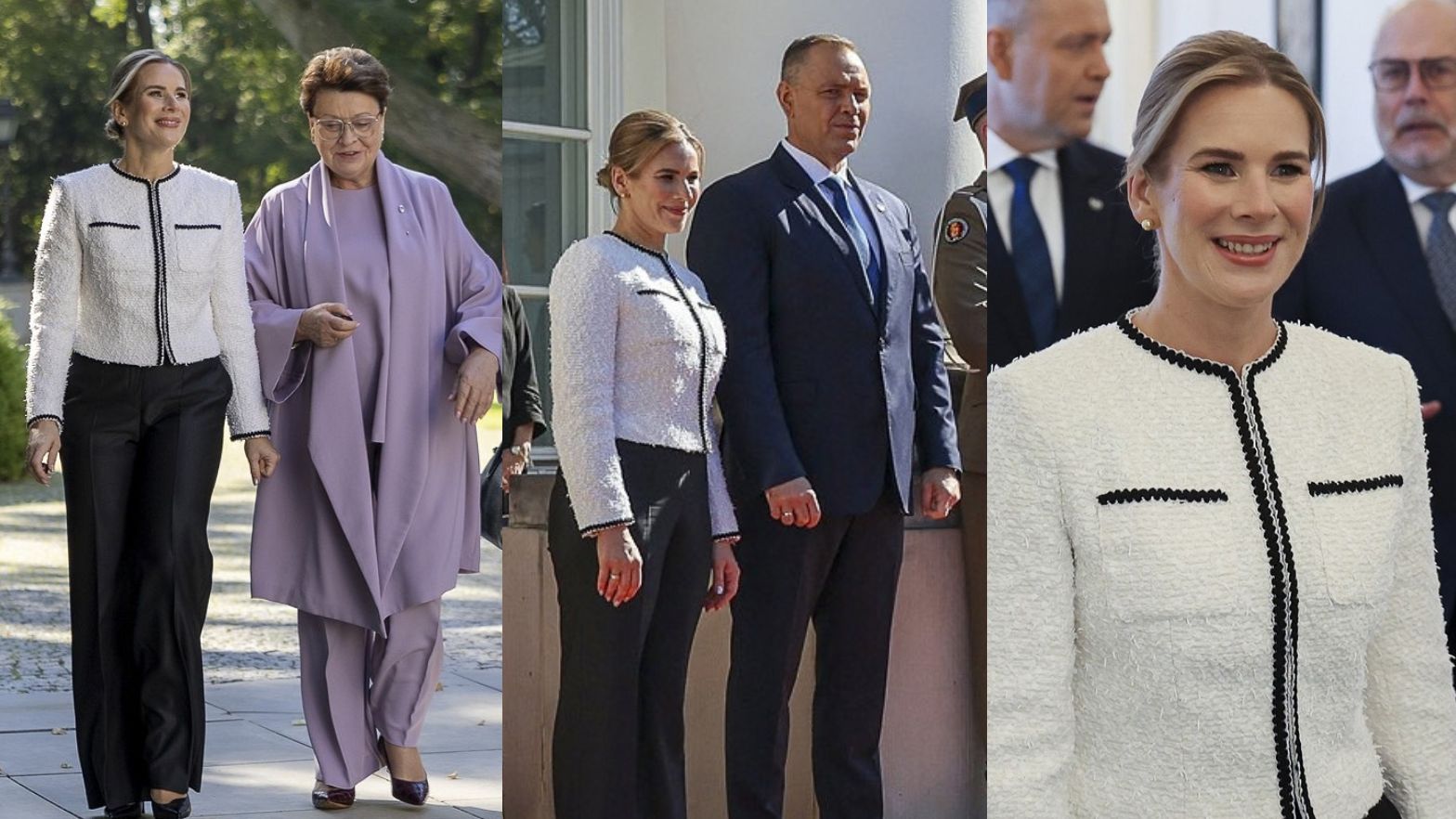 Marta Nawrocka powitała pierwszą parę Estonii w Belwederze