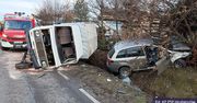 Groźny wypadek na drodze wojewódzkiej. W akcji ratunkowej śmigłowiec LPR