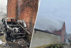 Wjechał w budynek gospodarczy. Wybuchł pożar. Był pijany