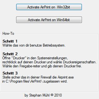 AirPrint również na systemach Windows