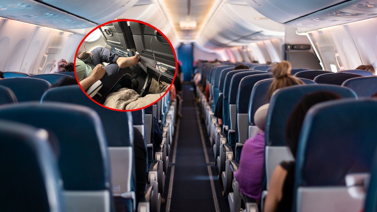 Pasażer pokazał, jak podróżował mężczyzna obok