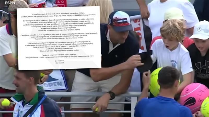 Piotr Szczerek wydał oświadczenie ws. afery czapkowej na US Open