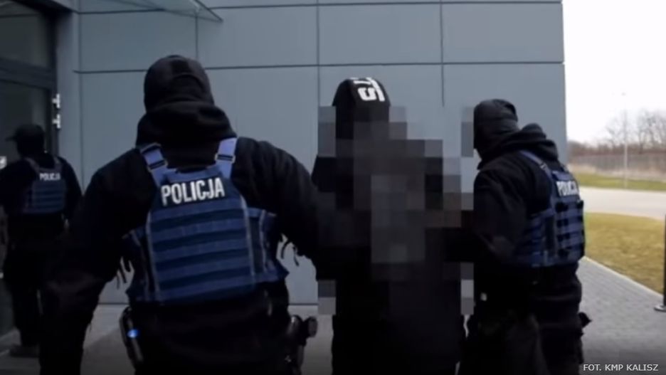 Policja zatrzymała napastnika, który oblał kwasem mężczyznę w Kaliszu. Fot. Materiały policyjne KMP Kalisz