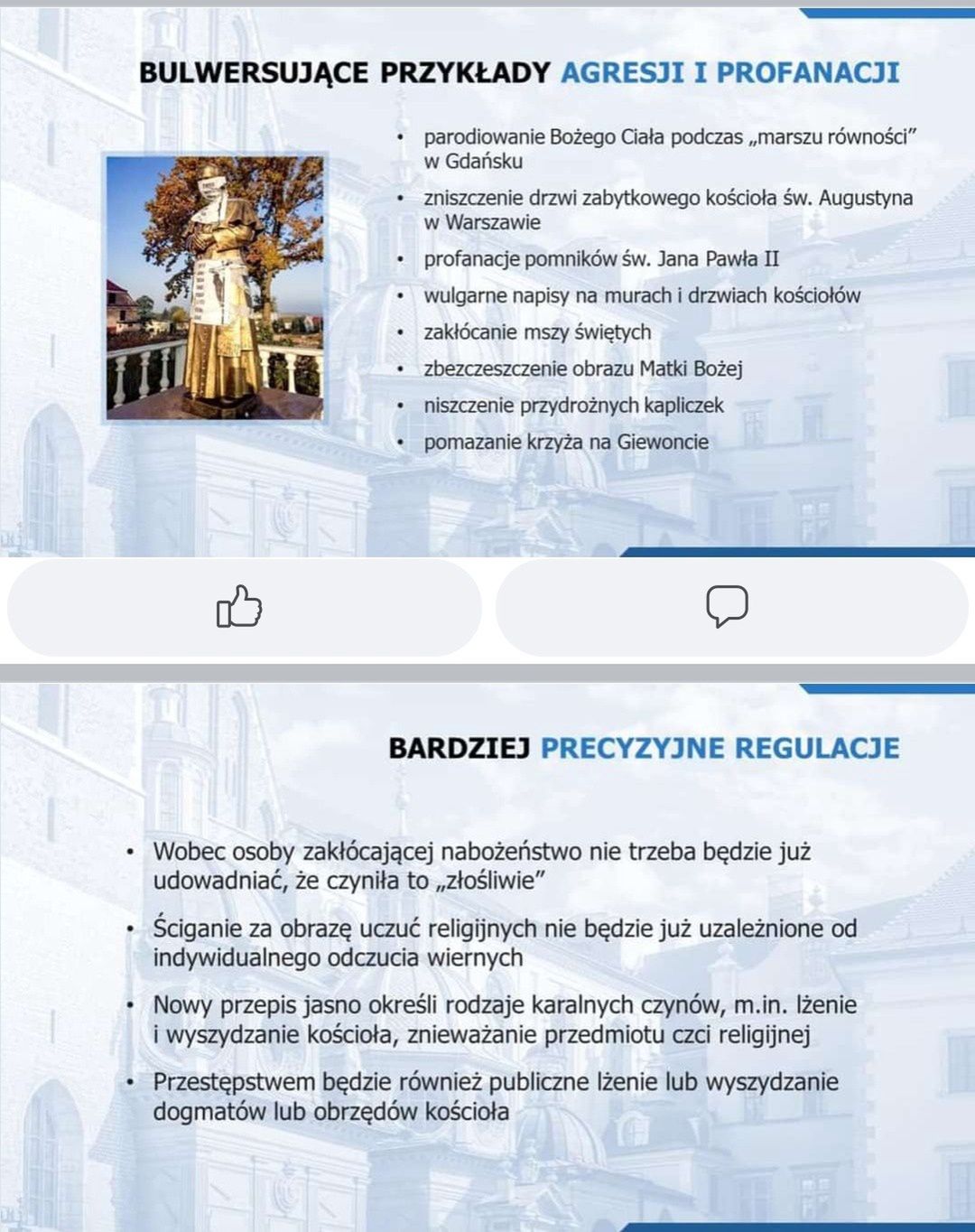 Solidarna Polska chce ścigać z urzedu za obraze uczuć religijnych. Fot. facebook
