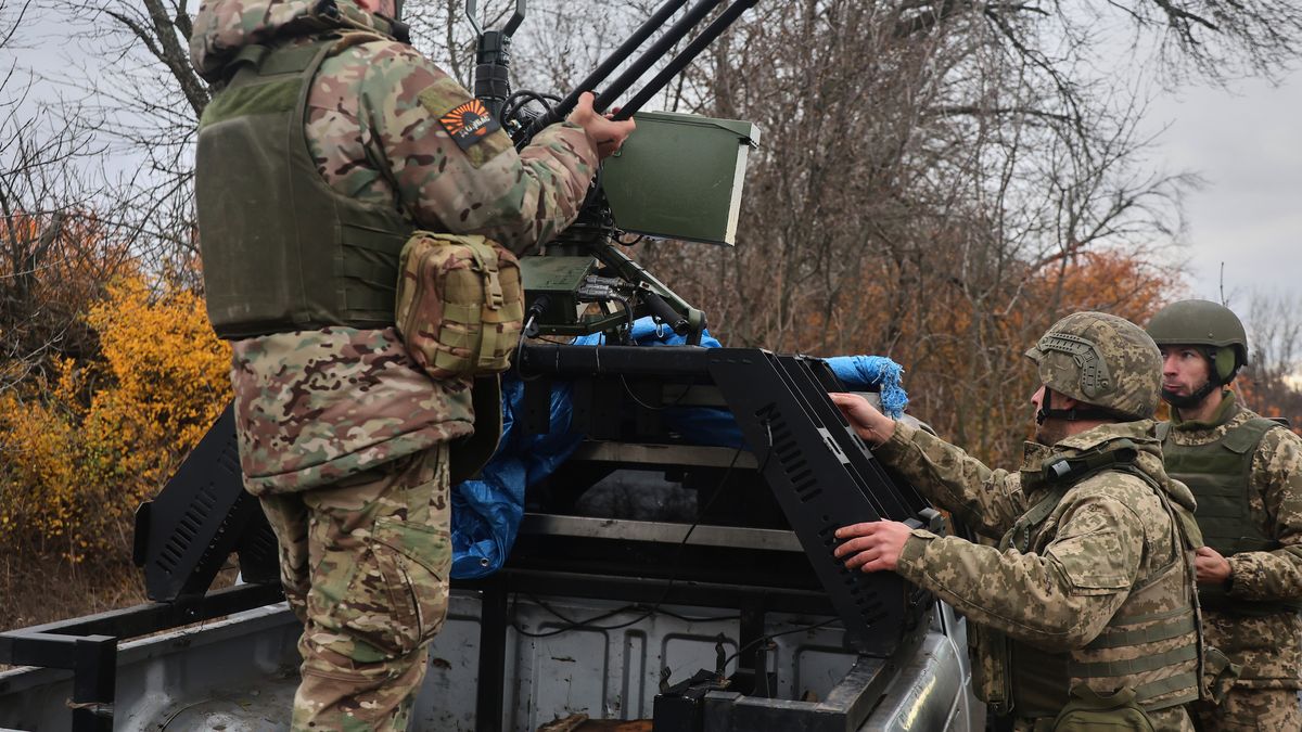Soldiers of Ukraine's 125th Brigade on combat duty in Kharkiv direction
Soldiers from the anti-aircraft missile artillery battery of the anti-aircraft missile artillery division of Ukraine's 125th Separate Heavy Mechanized Brigade test an Iron Cloud automated weapon station in the Kharkiv region, Ukraine, on November 13, 2025. (Photo by Viacheslav Madiievskyi/Ukrinform)NO USE RUSSIA. NO USE BELARUS. (Photo by Ukrinform/NurPhoto via Getty Images)
NurPhoto
125th, russia-ukraine war, kharkiv region, iron cloud, testing, viacheslav madiievskyi, november 13, action shot, separate, test, defense, nurphoto, ukraine war, ukraine conflict, mechanized, 125th separate heavy mechanized brigade, russian invasion, no use russia, region, ukrinform, soldiers, innovation., no use belarus
