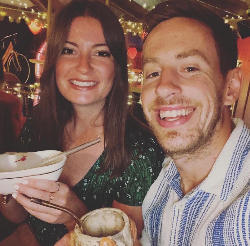 Flo Moffat-Charles z mężem 