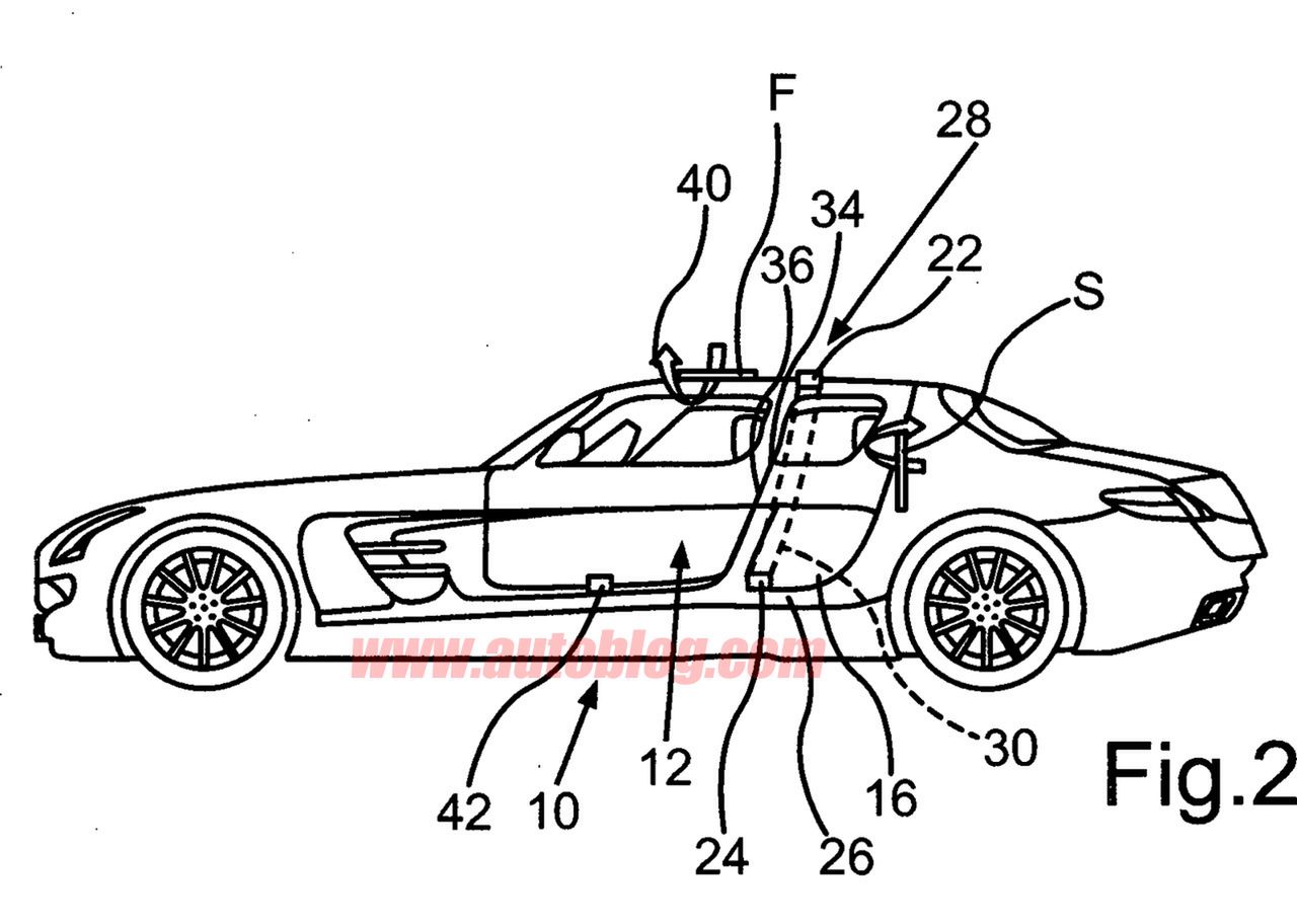 4-drzwiowy Mercedes-Benz SLS AMG - patent