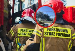 Pożar na budowie w Krakowie. Czarny dym nad miastem