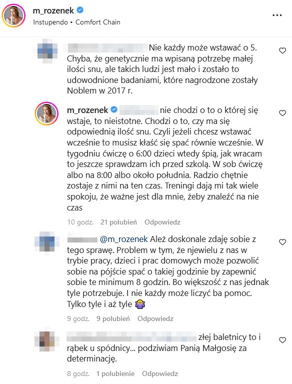 Bitwa na argumenty pod postem Małgorzaty Rozenek