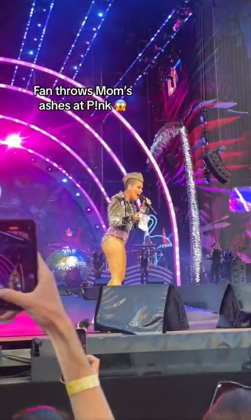 Fan rzucił w Pink prochami własnej matki