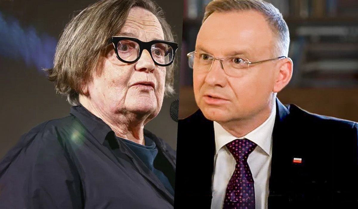 Agnieszka Holland i Andrzej Duda