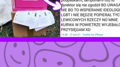 Darmowe podpaski w szkole to "wspieranie ideologii LGBT"?! Ech, już brak mi słów