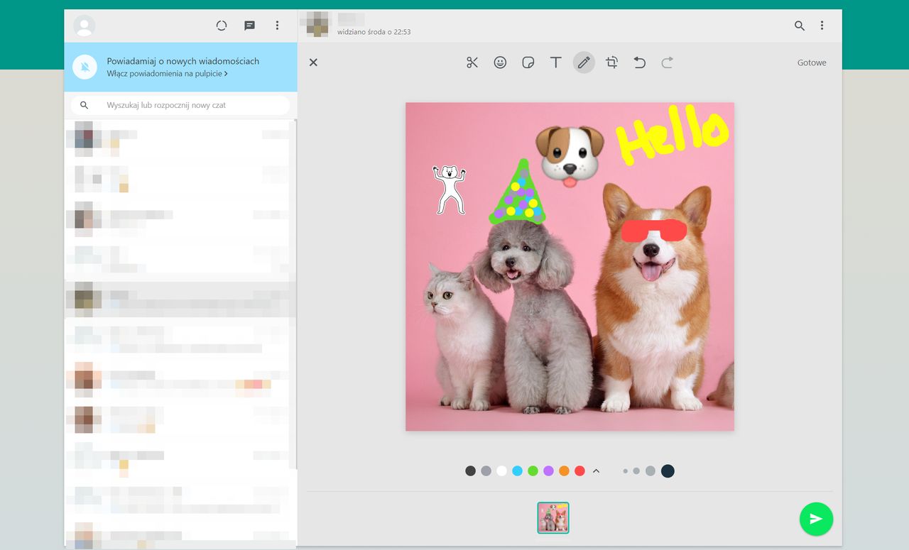 WhatsApp ma nowy edytor. Możesz dorysować cokolwiek