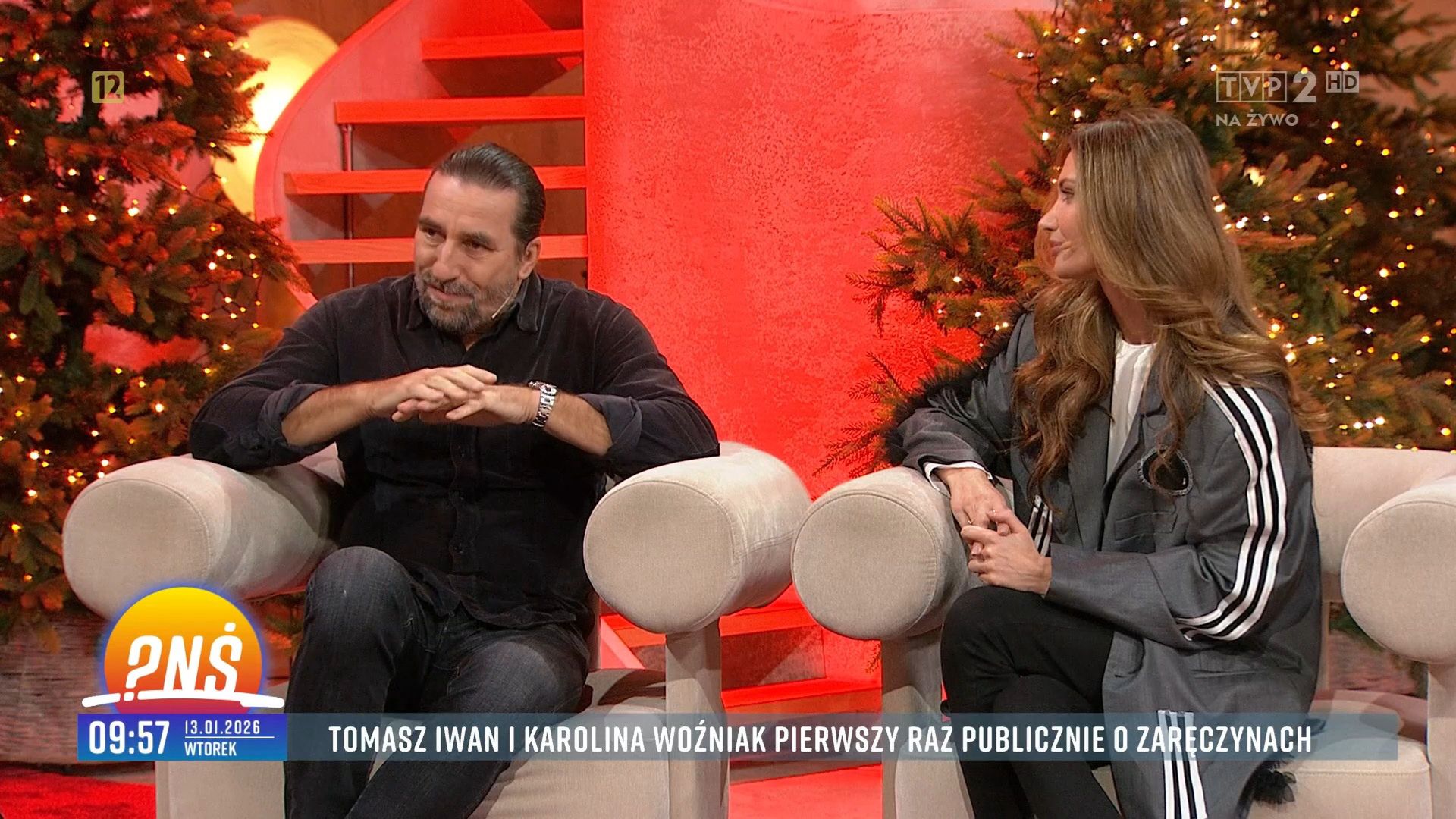 Tomasz Iwan i Karolina Woźniak w "Pytaniu na Śniadanie"