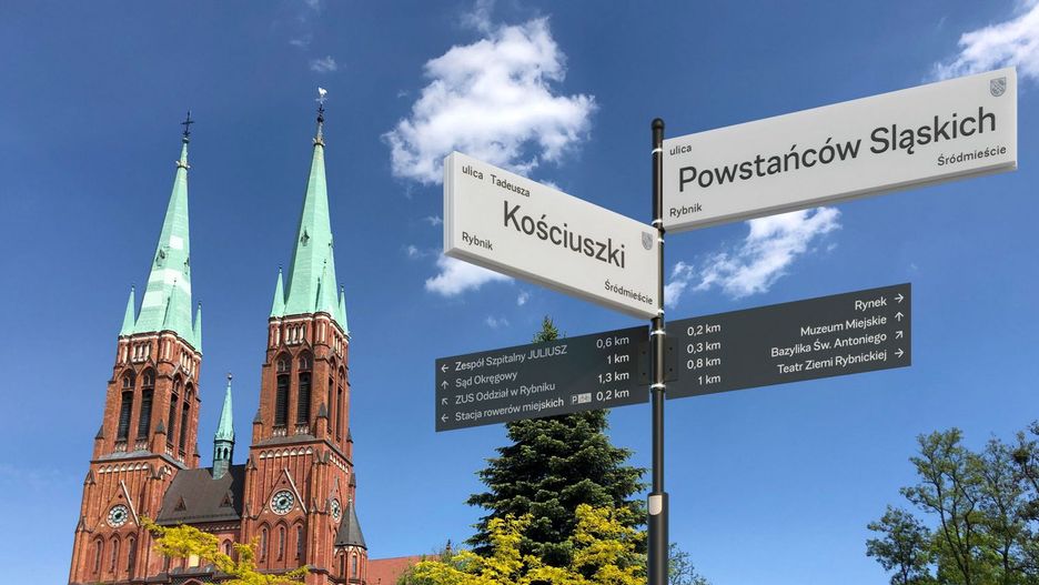Rybnik. W mieście pojawiły się nowe tabliczki informacyjne. 