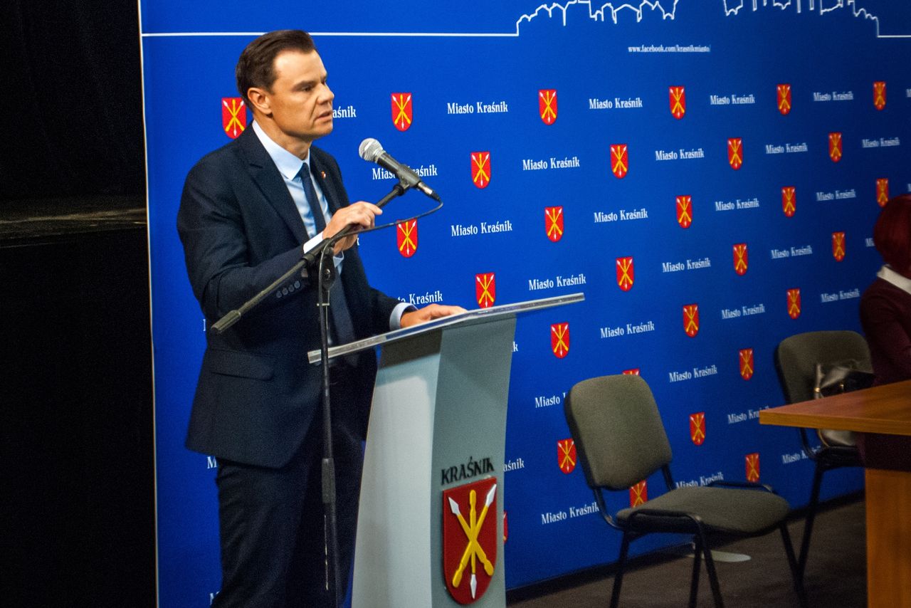 Tomasz Saj, radny PiS głosujący za uchwałą anty-5G, fot. UM Kraśnik