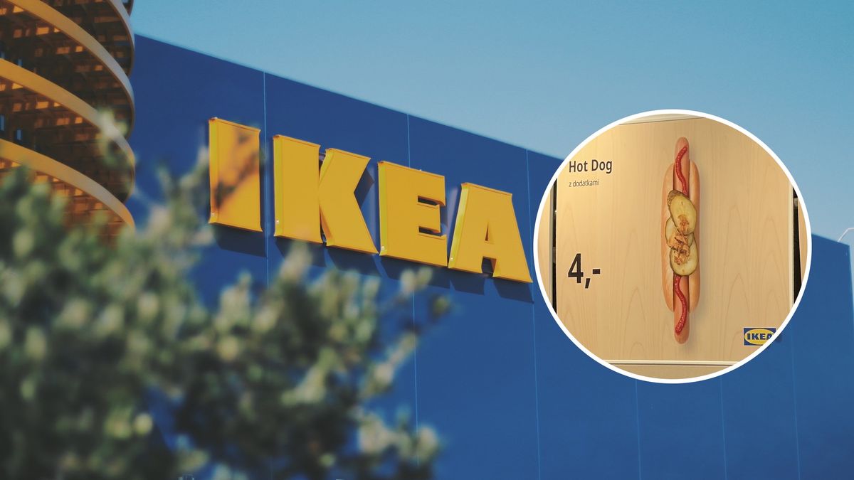 Na zdjęciu sklep Ikei i nałożona na niego cena hot-doga