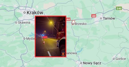 Tragiczna noc na A4 w Małopolsce. Wypadek w korytarzu życia