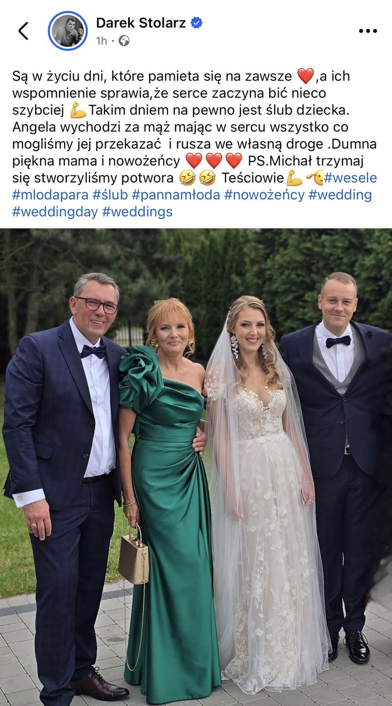 Dariusz Wardziak pokazał ślub córki