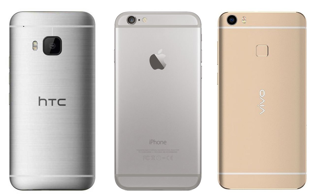 HTC One M9, iPhone 6 oraz vivo Xplay5