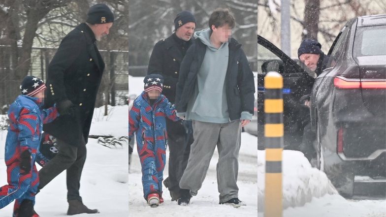 Radosław Majdan odebrał chłopców ze szkoły