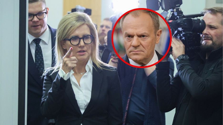 Ewa Wrzosek i Donald Tusk