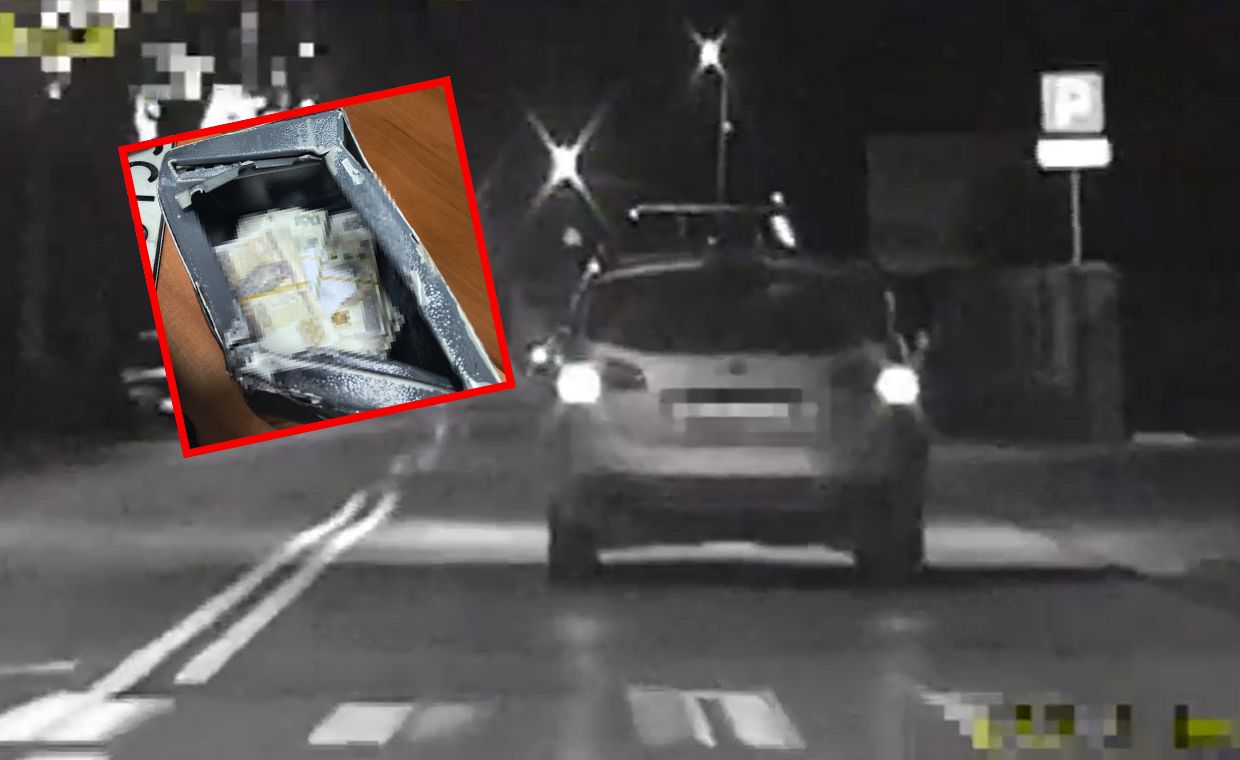 Uciekał przed policją. Wyrzucił z samochodu sejf z gotówką
