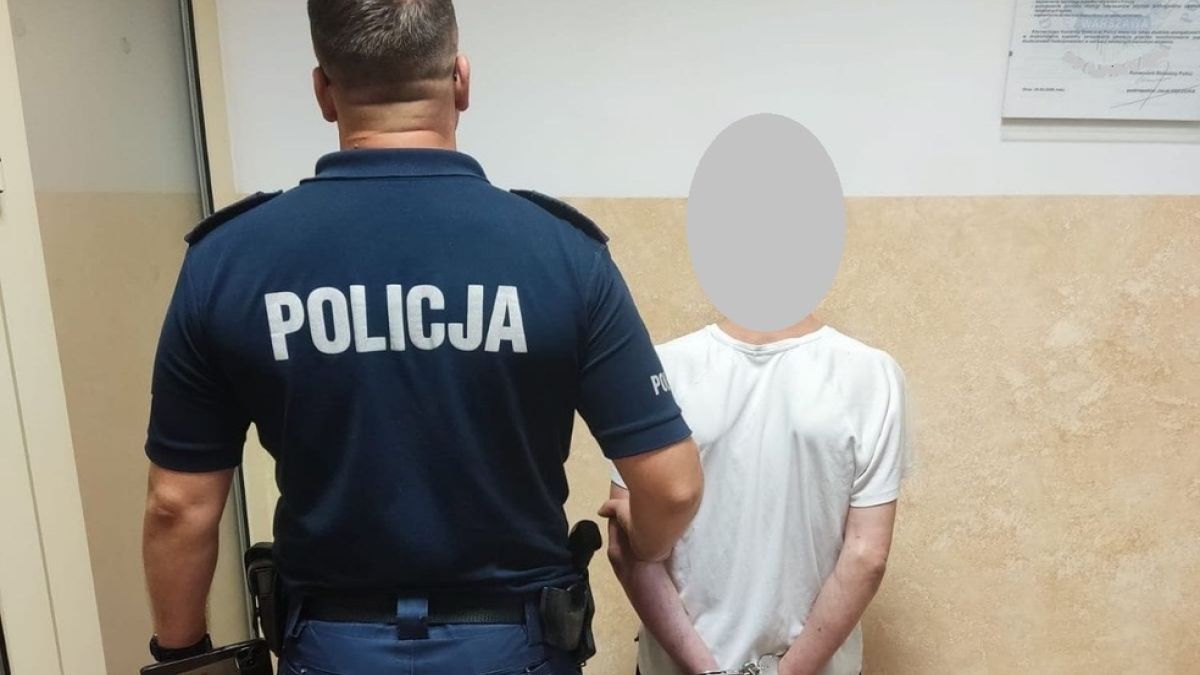 Mężczyzna uciekał przed policją i wskoczył do stawu