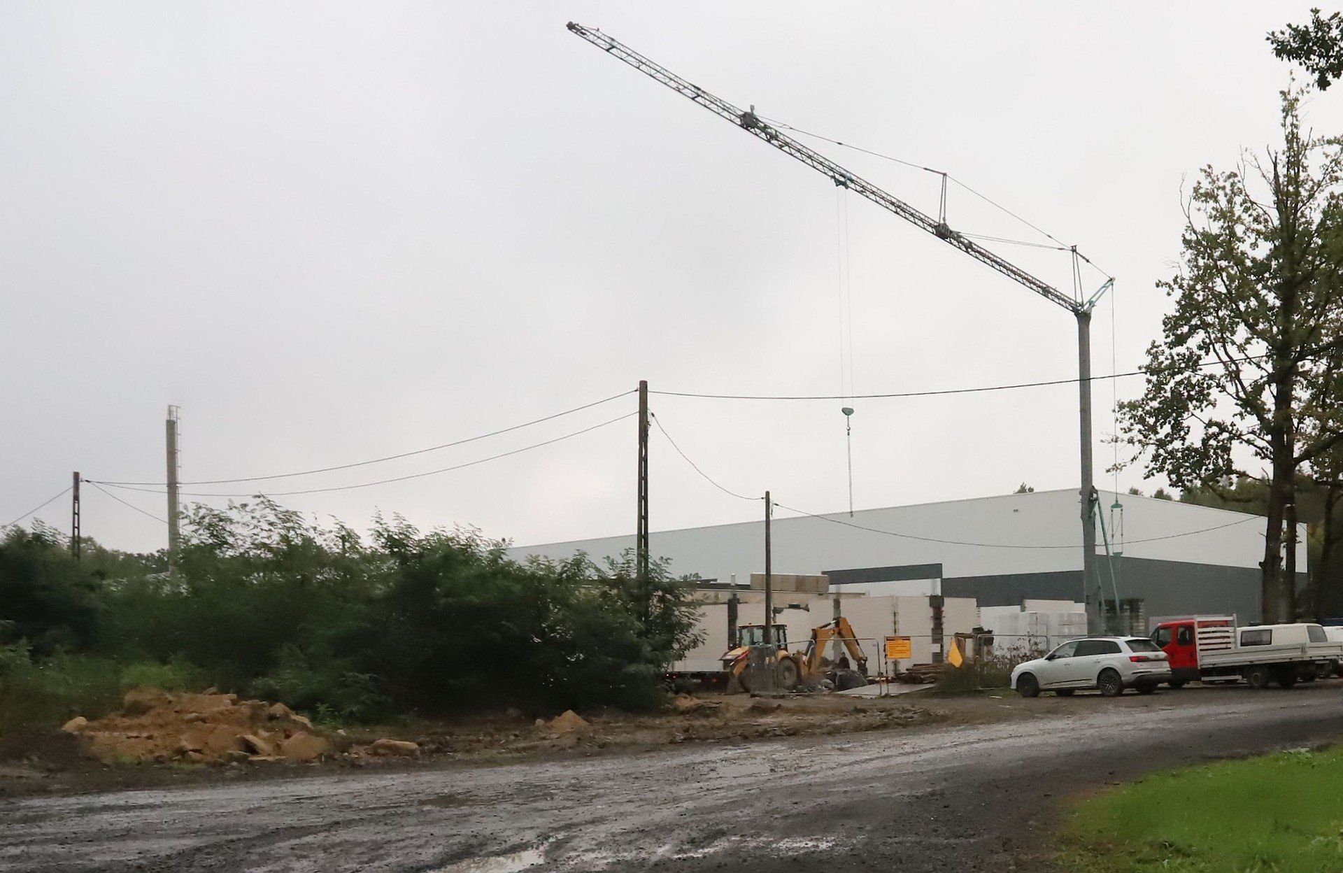 Na terenie budowy nowej fabryki w Pionkach