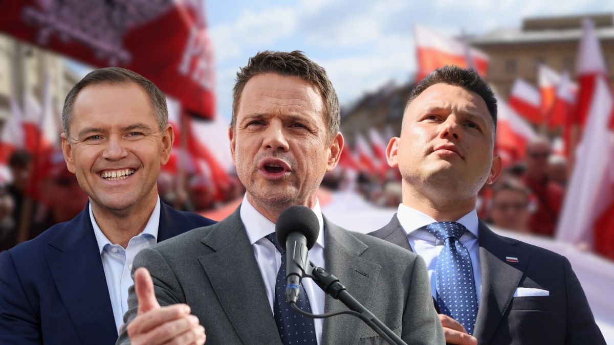 Karol Nawrocki, Rafał Trzaskowski oraz Sławomir Mentzen