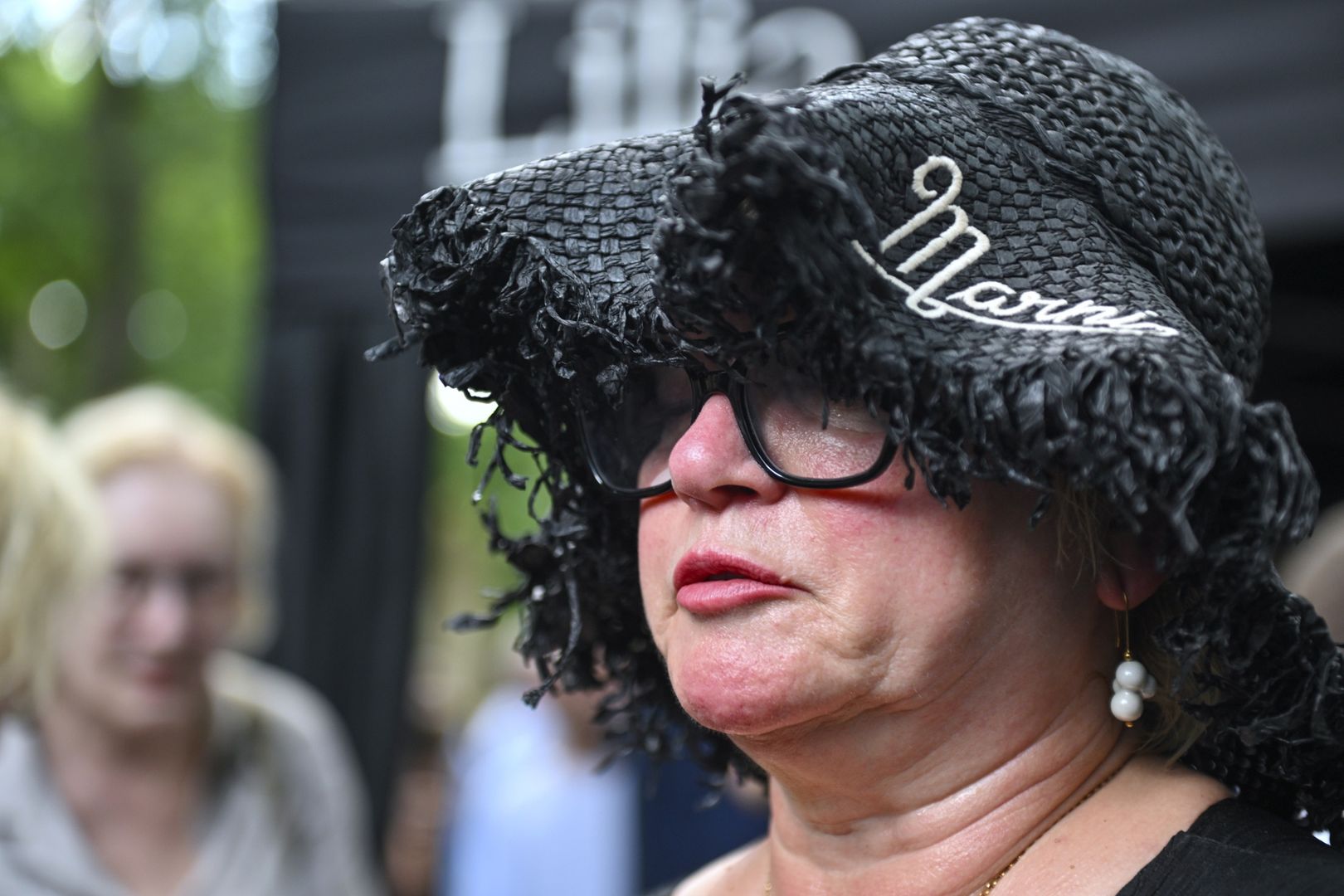 Katarzyna Figura na pogrzebie Jerzego Stuhra