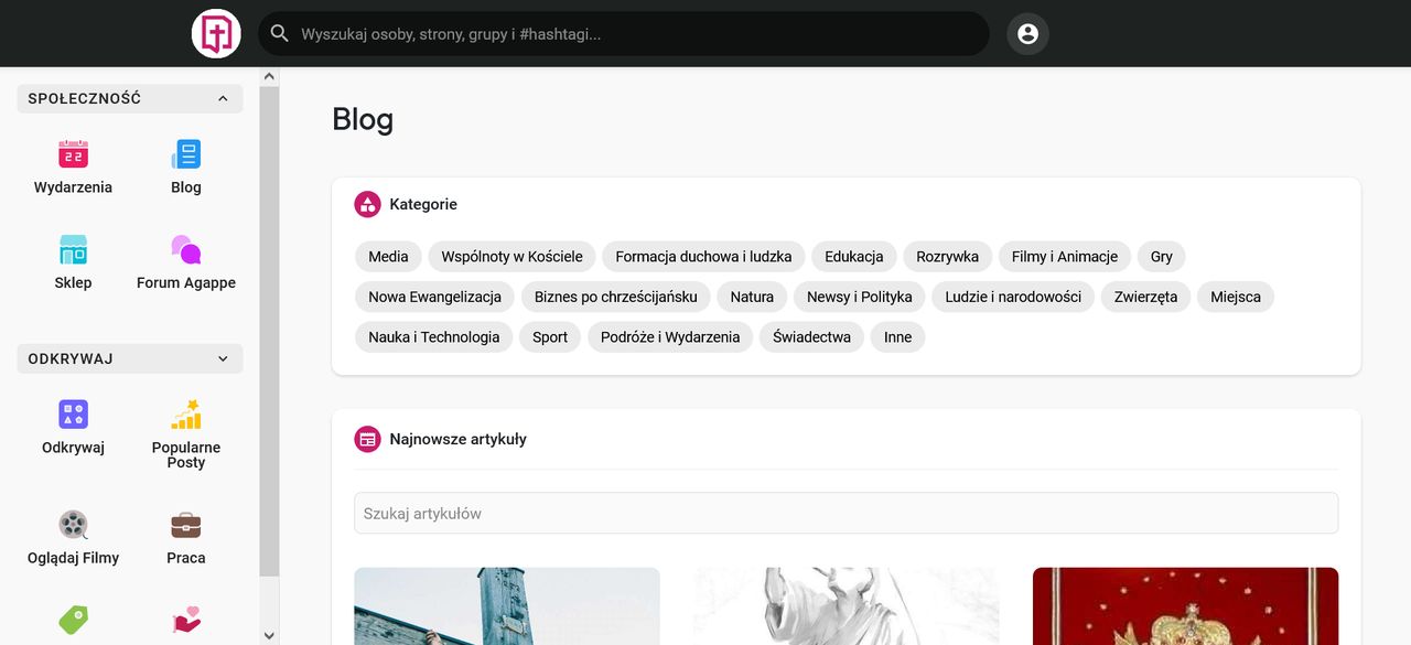 Katolicki portal społecznościowy Agappe.pl