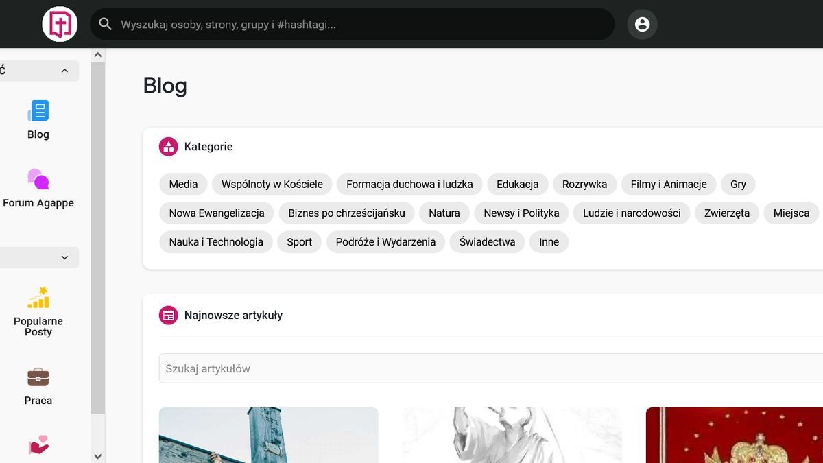Katolicki portal społecznościowy Agappe.pl