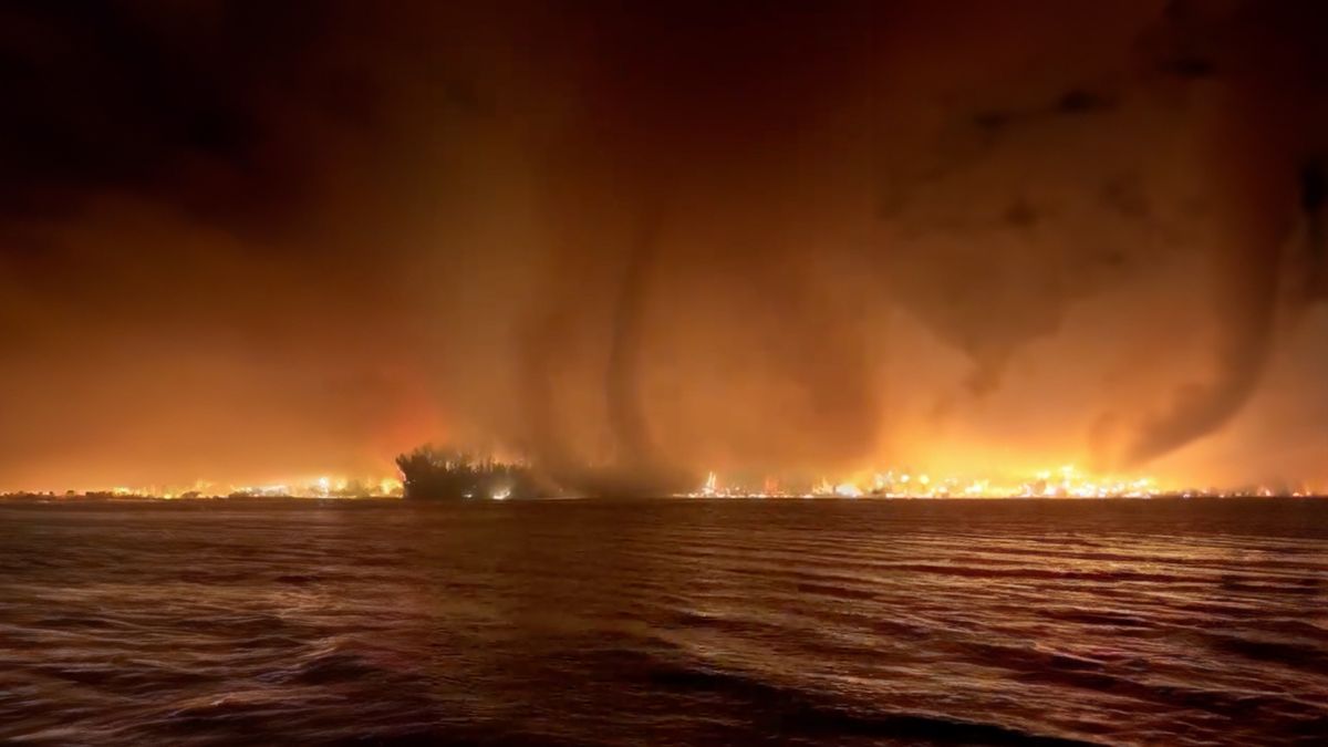 Trąby ogniowe są ekstremalnie rzadkie. (Obraz rozszerzony przez AI)