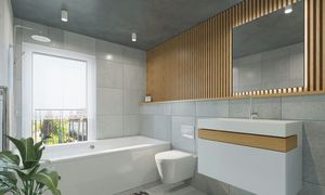 Co zamiast płytek do łazienki? 9 możliwości - wśród nich farba, beton, a nawet drewno