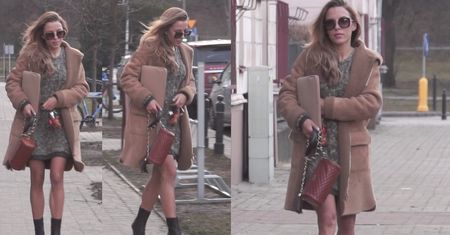 Chodakowska w wysokich szpilkach na mieście