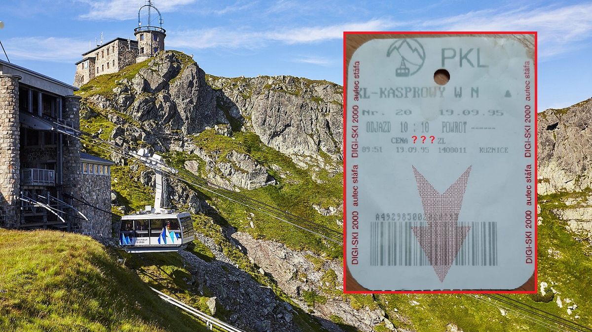 Pokazał bilet na Kasprowy Wierch z 1995 roku. Cena kiedyś i dziś