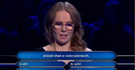 To był dla niej cios. Odpadła z "Milionerów" na zaskakującym pytaniu