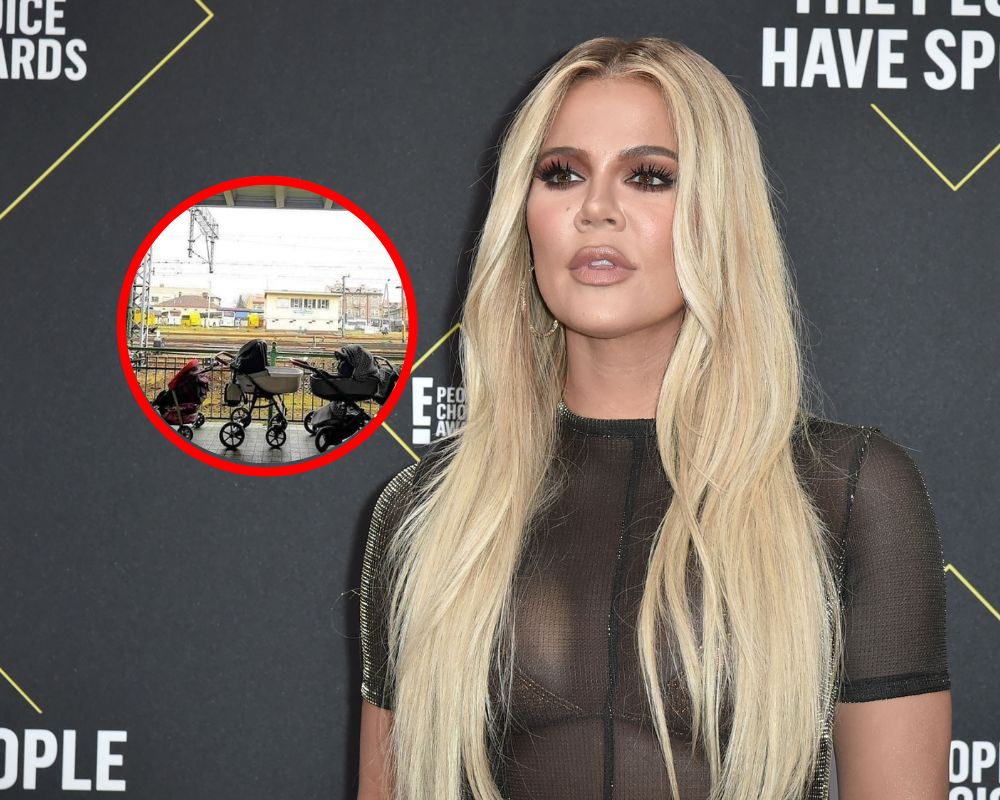 Khloe Kardashian przekazała w swoich mediach społecznościowych zdjęcie wózków na peronie w Przemyślu