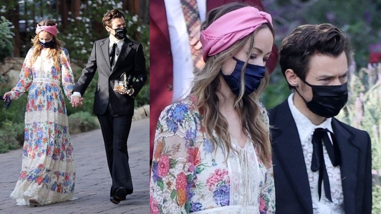 Harry Styles i Olivia Wilde TRZYMAJĄ SIĘ ZA RĘCE na ślubie jego agenta