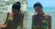 Kylie Jenner pręży się w mocno wyciętym stroju kąpielowym. Ogień? (ZDJĘCIA)