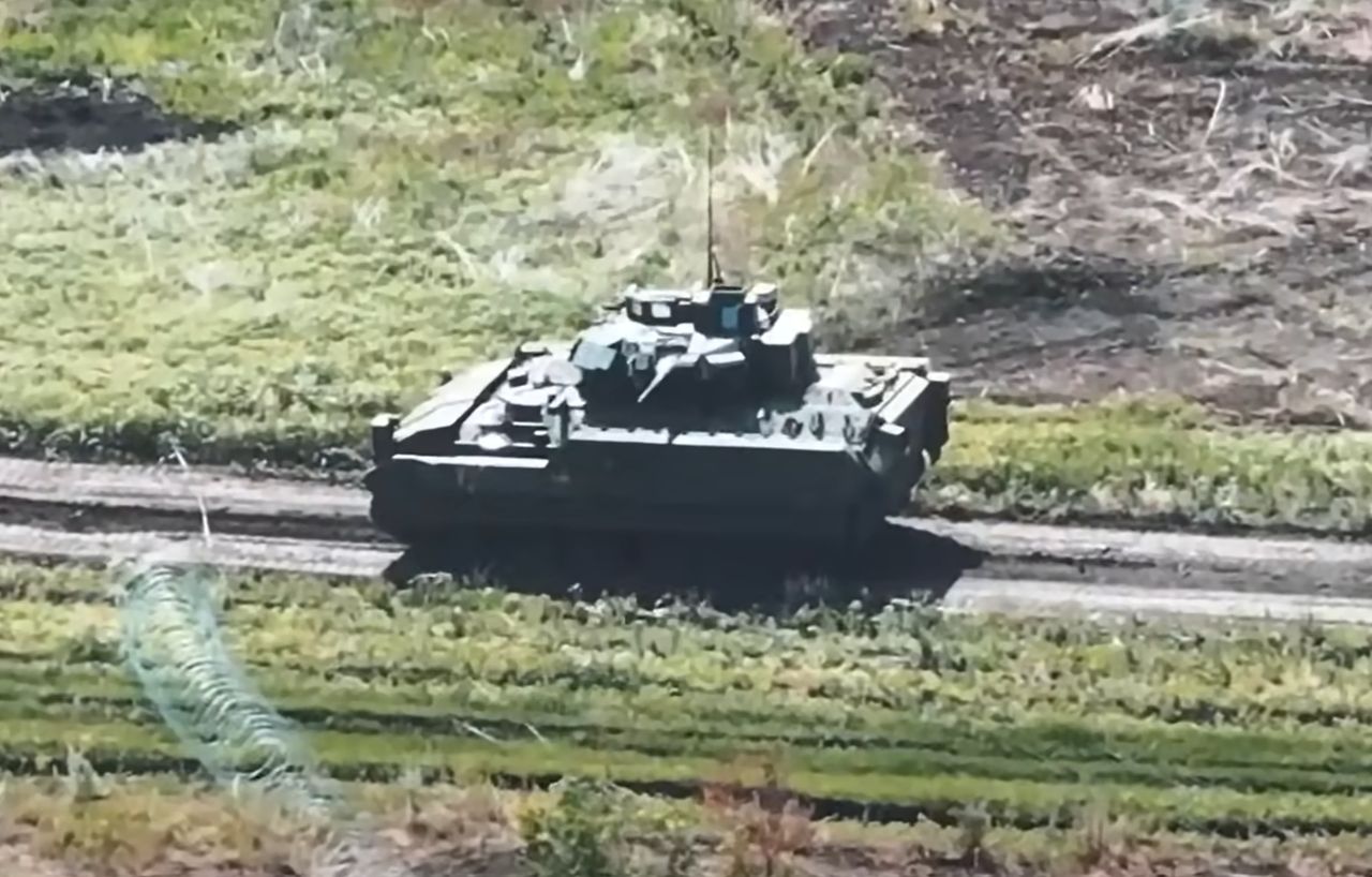 Ukrainians' M2 Bradley vehicle