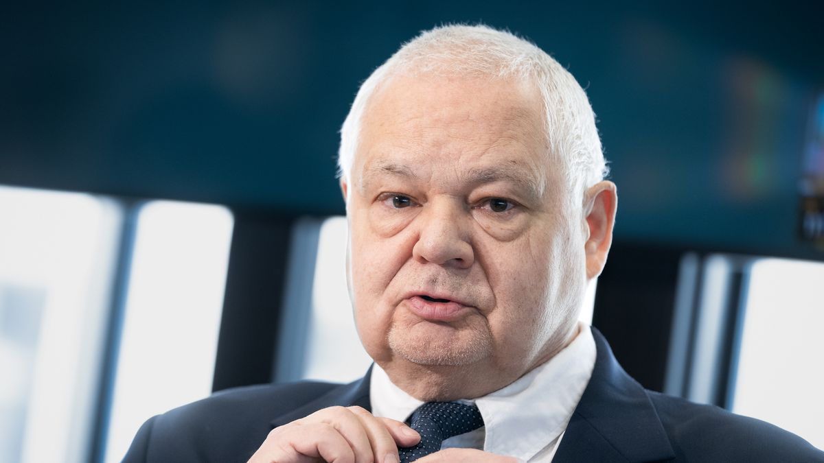 President of the National Bank of Poland Adam Glapinski at Sejm (lower house of parliament) in Warsaw, Poland on April 13,  2022 (Photo by Mateusz Wlodarczyk/NurPhoto via Getty Images)