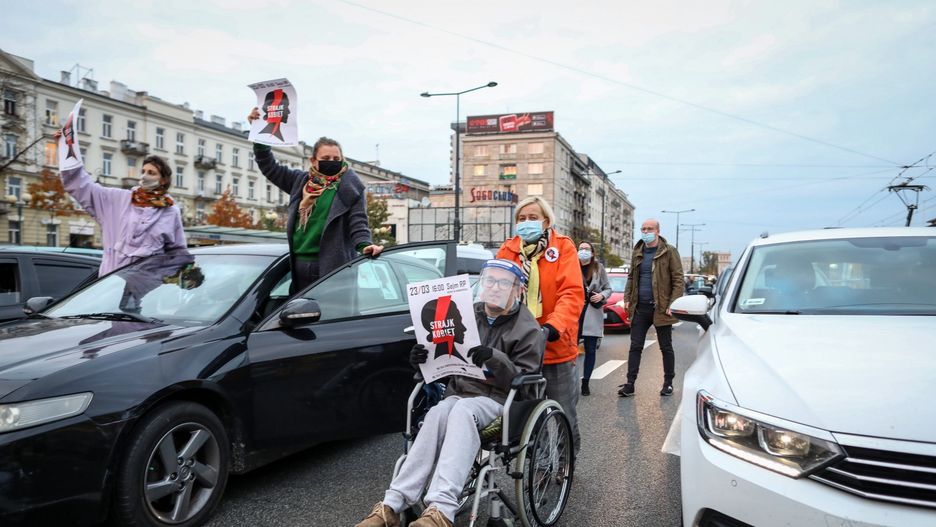 Protest przeciw wyrokowi TK w Warszawie