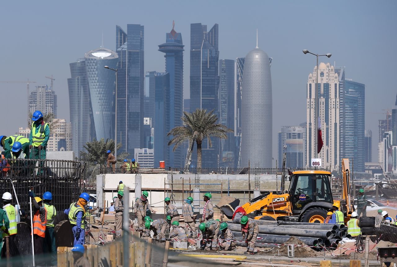 Roboptnicy przy pracy, Doha, Katar