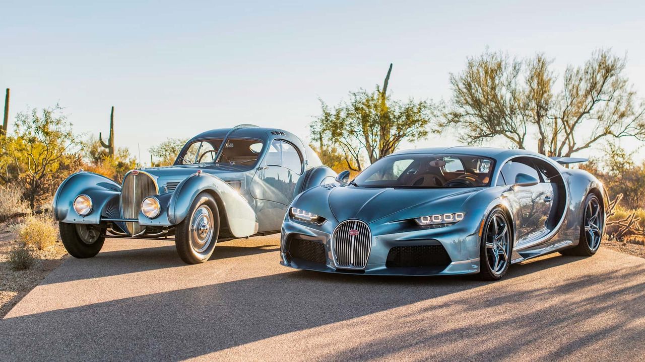 Bugatti Type 57 SC Atlantic and Chiron Super Sport 57 One of One