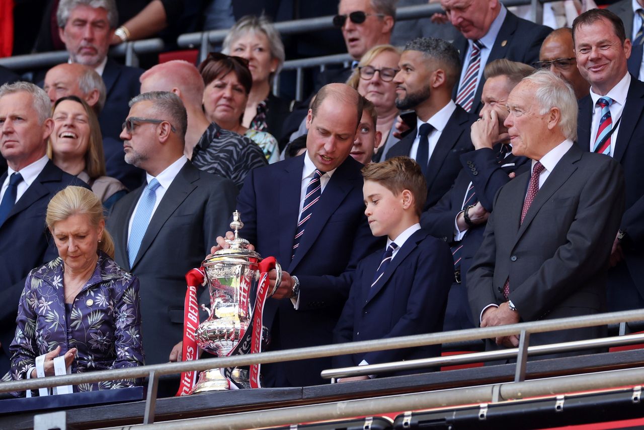 Prince William took Prince George to a match